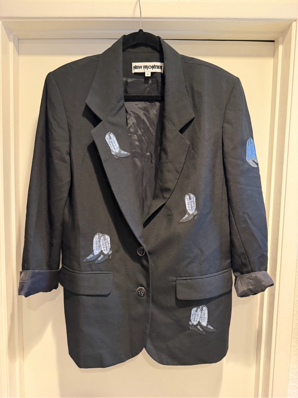 Embroidered Cowboy Boot Blazer
